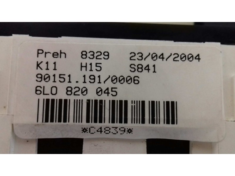 Recambio de mando calefaccion / aire acondicionado para seat ibiza (6l1) stella referencia OEM IAM 6L0820045 6Q0819445 