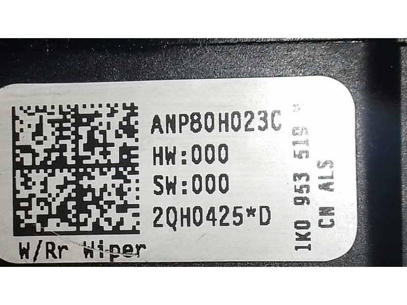 Recambio de mando limpia para seat leon (1p1) style ecomotive referencia OEM IAM 1K0953519H ANP80H023C 