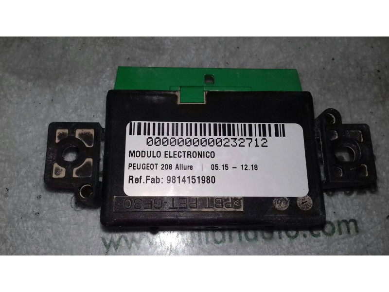 Recambio de modulo electronico para peugeot 208 allure referencia OEM IAM 9814151980 0263004853 BOSCH