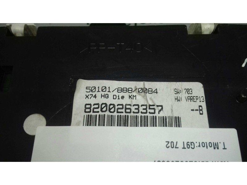 Recambio de cuadro instrumentos para renault laguna ii (bg0) authentique referencia OEM IAM 8200263357 5514000062 JAEGER