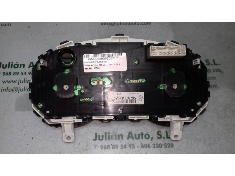 Recambio de cuadro instrumentos para nissan x-trail (t31) le referencia OEM IAM JG500 JG500V795 0801140005B