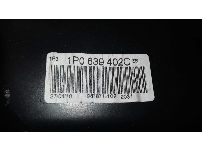 Recambio de elevalunas trasero derecho para seat leon (1p1) style ecomotive referencia OEM IAM 1P0839402C 1P0867444A ELECTRICO