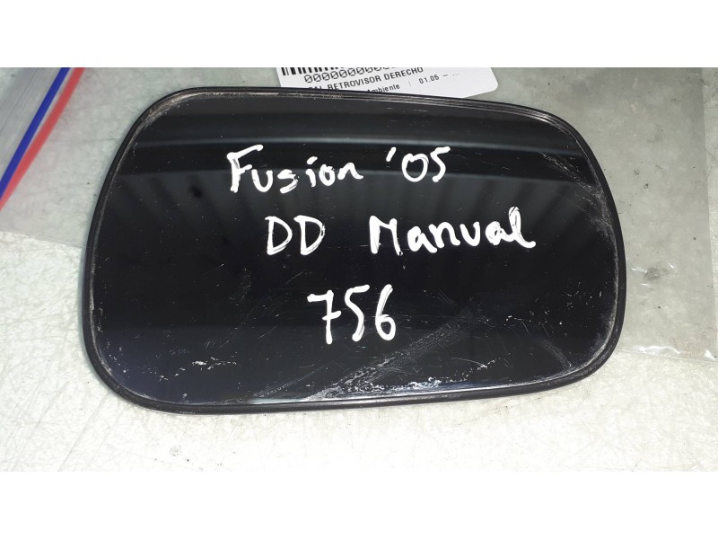 Recambio de cristal retrovisor derecho para ford fusion (cbk) ambiente referencia OEM IAM GV21906R  