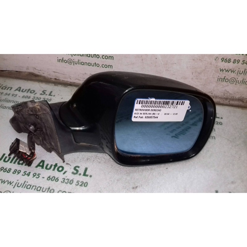 Recambio de retrovisor derecho para audi a4 berlina (b5) 1.8 referencia OEM IAM 8D0857544  ELECTRICO