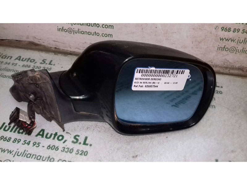 Recambio de retrovisor derecho para audi a4 berlina (b5) 1.8 referencia OEM IAM 8D0857544  ELECTRICO