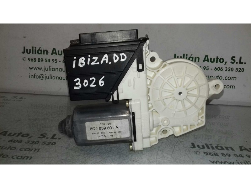 Recambio de motor elevalunas delantero derecho para seat ibiza (6l1) stella referencia OEM IAM 6Q2959801A 104383101 05074140