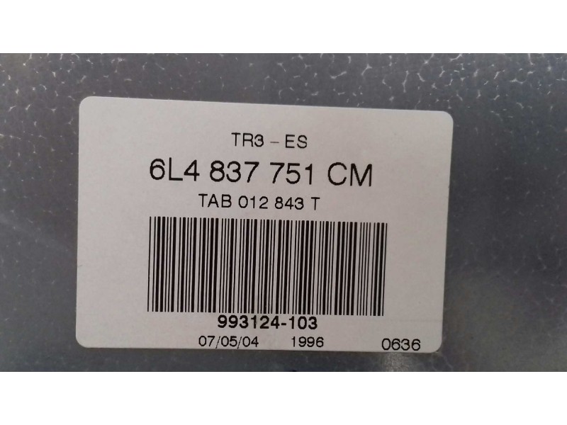 Recambio de elevalunas delantero izquierdo para seat ibiza (6l1) stella referencia OEM IAM 6L4837751CM 6L4837755P ELECTRICO