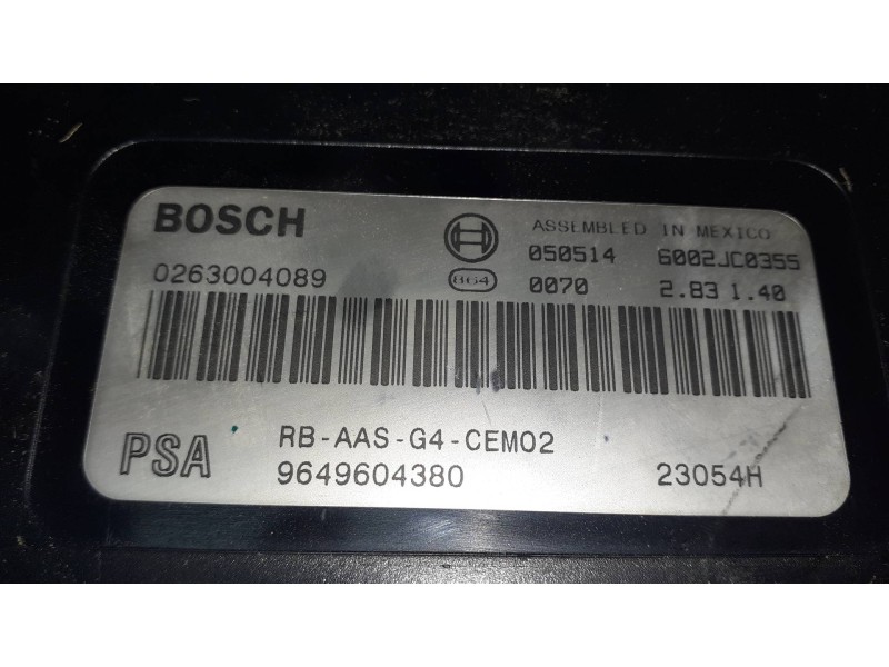 Recambio de modulo electronico para citroen c5 berlina sx (e) referencia OEM IAM 9649604380 0263004089 PARKING