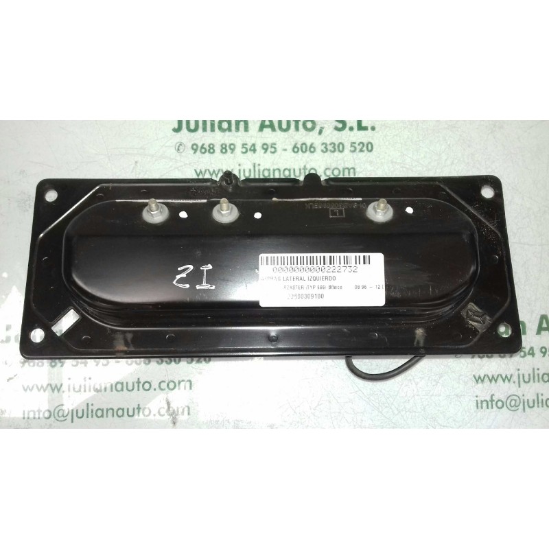 Recambio de airbag lateral izquierdo para porsche boxster (typ 986) básico referencia OEM IAM 996803091 99680309100 