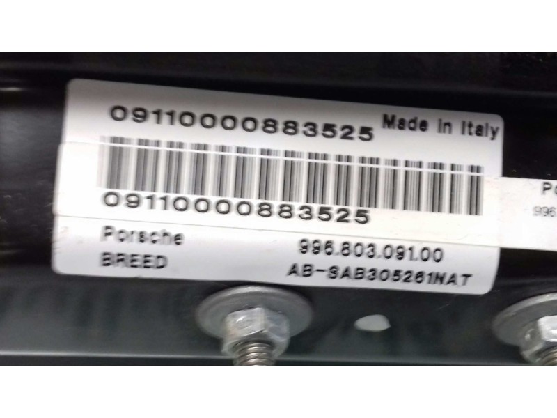 Recambio de airbag lateral izquierdo para porsche boxster (typ 986) básico referencia OEM IAM 996803091 99680309100 