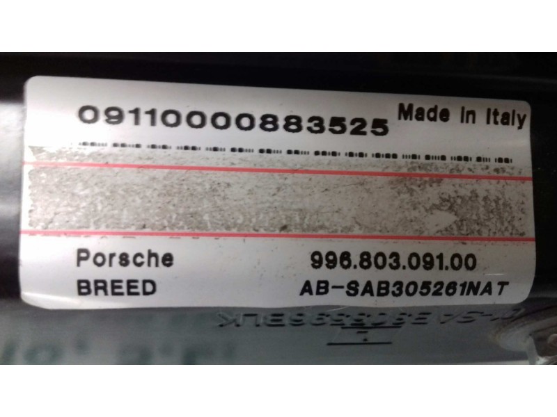 Recambio de airbag lateral izquierdo para porsche boxster (typ 986) básico referencia OEM IAM 996803091 99680309100 
