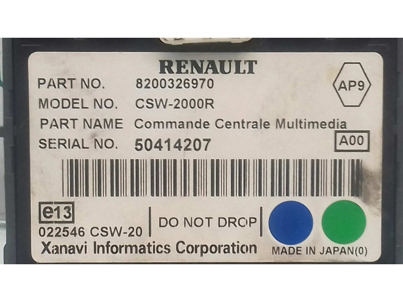 Recambio de mando multifuncion para renault laguna ii (bg0) referencia OEM IAM 8200326970 CSW2000R 50414207