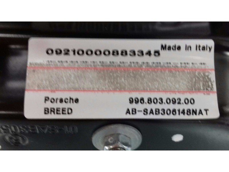 Recambio de airbag lateral derecho para porsche boxster (typ 986) básico referencia OEM IAM 996803092 99680309200 