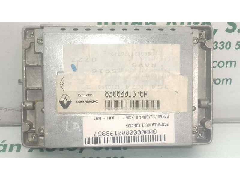 Recambio de pantalla multifuncion para renault laguna ii grandtour (kg0) dynamique referencia OEM IAM 8200001376H NS0078002X 