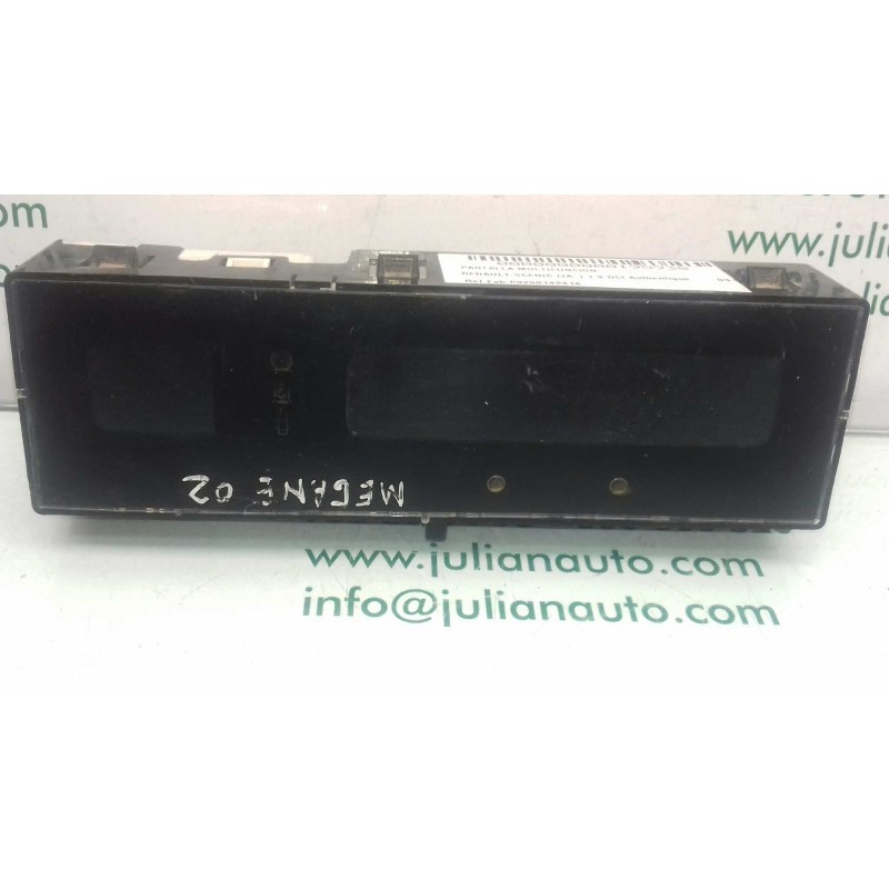 Recambio de pantalla multifuncion para renault scenic (ja..) 1.9 dci authentique referencia OEM IAM P8200142416  SAGEM