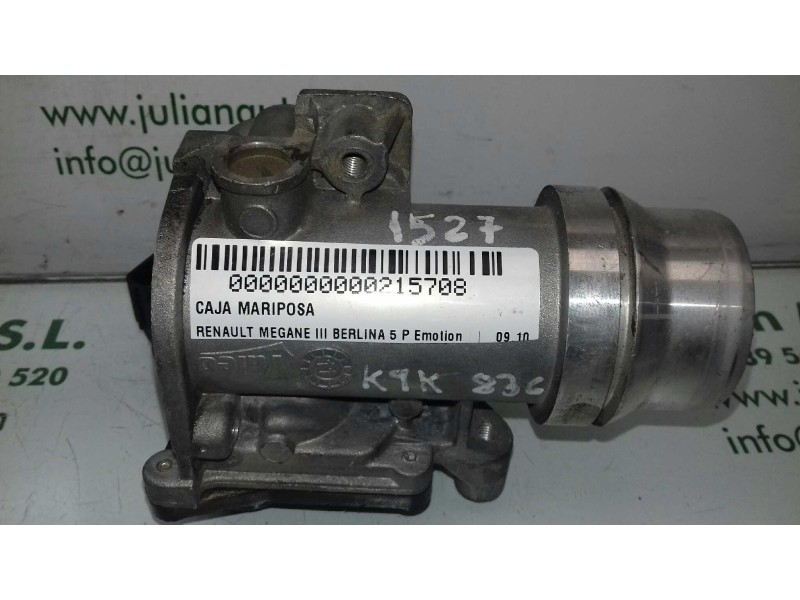 Recambio de caja mariposa para renault megane iii berlina 5 p emotion referencia OEM IAM 8200614985 257108901 