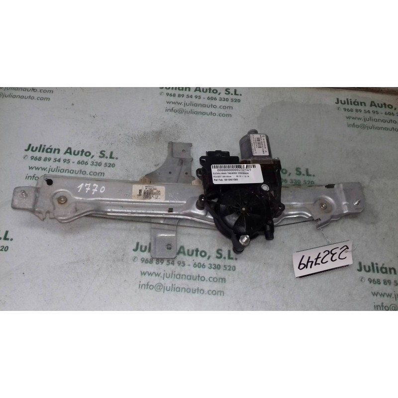 Recambio de elevalunas trasero izquierdo para peugeot 208 allure referencia OEM IAM 9816401580 9816402380 ELECTRICO