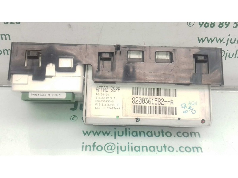 Recambio de pantalla multifuncion para renault laguna ii (bg0) authentique referencia OEM IAM 8200361582A  SAGEM