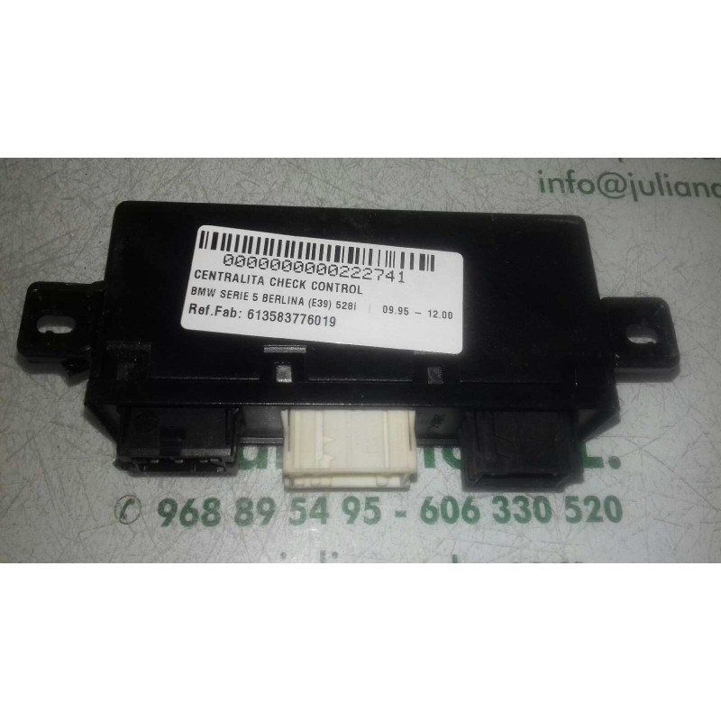 Recambio de centralita check control para bmw serie 5 berlina (e39) 528i referencia OEM IAM 613583776019 689667 159800