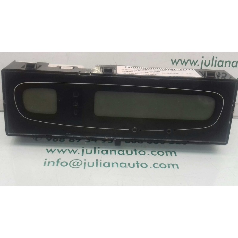 Recambio de pantalla multifuncion para renault laguna ii (bg0) authentique referencia OEM IAM P8200002604A  SAGEM