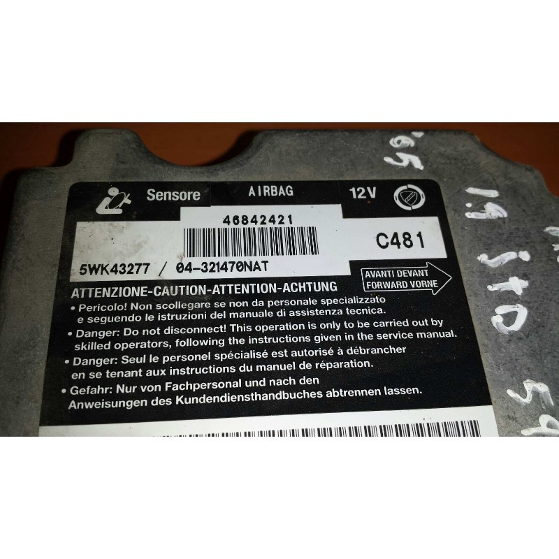 Recambio de centralita airbag para alfa romeo 147 (190) 1.9 jtd distinctive referencia OEM IAM 5WK43277 46842421 04321470NAT