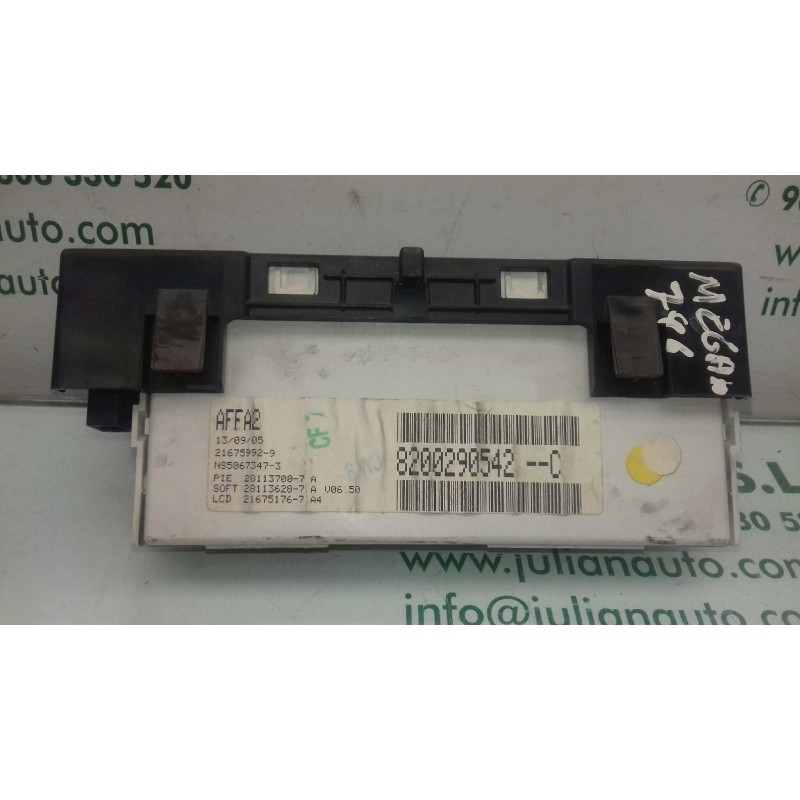 Recambio de pantalla multifuncion para renault laguna ii (bg0) authentique referencia OEM IAM 8200290542C  JOHNSON CONTROLS