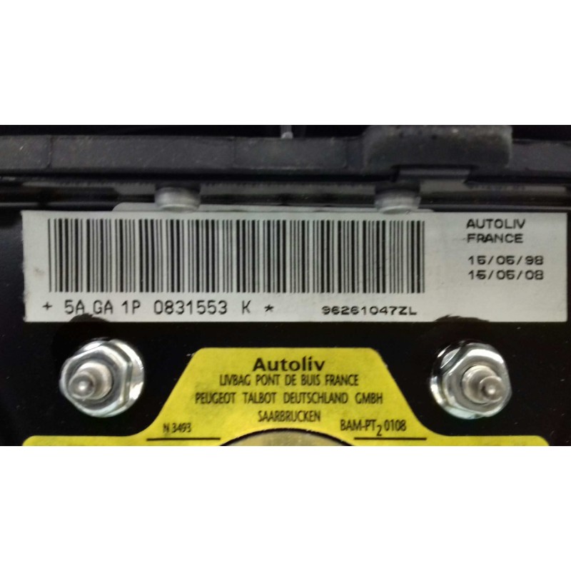 Recambio de airbag delantero izquierdo para peugeot 306 berlina 3/5 puertas (s1) xnd referencia OEM IAM 96261047ZL 5AGA1P0831553