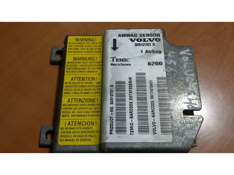 Recambio de centralita airbag para volvo s40 berlina 1.8 evolution referencia OEM IAM 30612701D  
