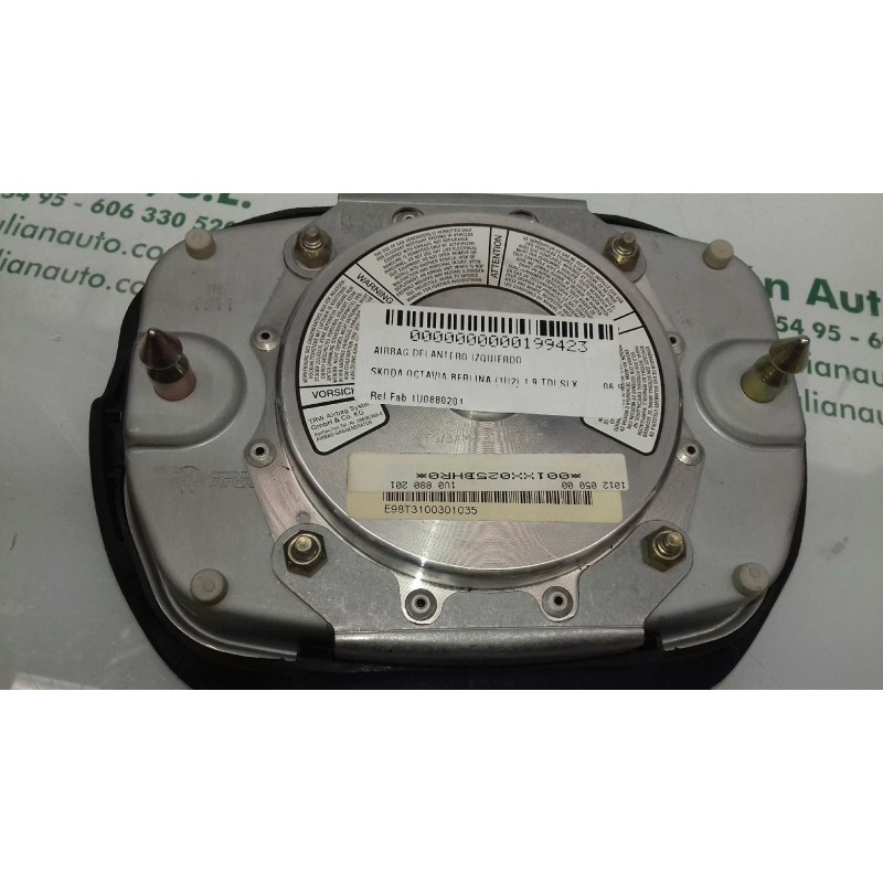 Recambio de airbag delantero izquierdo para skoda octavia berlina (1u2) 1.9 tdi slx referencia OEM IAM 1U0880201 E98T3100301035 