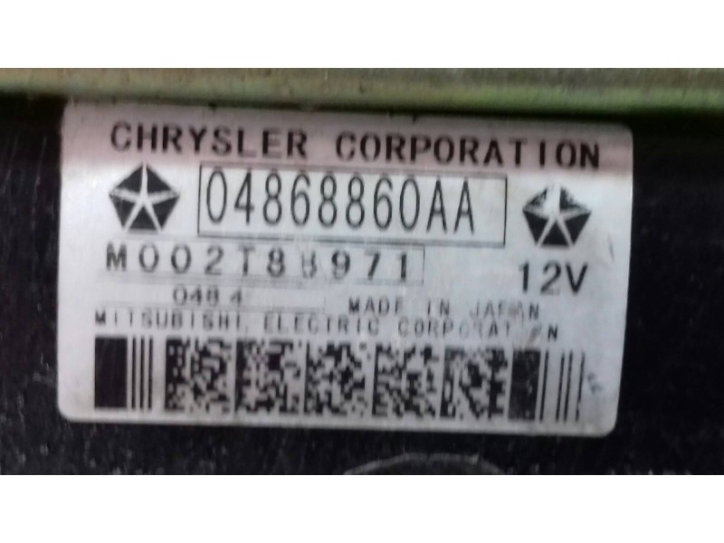 Recambio de motor arranque para chrysler voyager (rg) 2.8 crd se (d) referencia OEM IAM M002T88971 04868860AA 