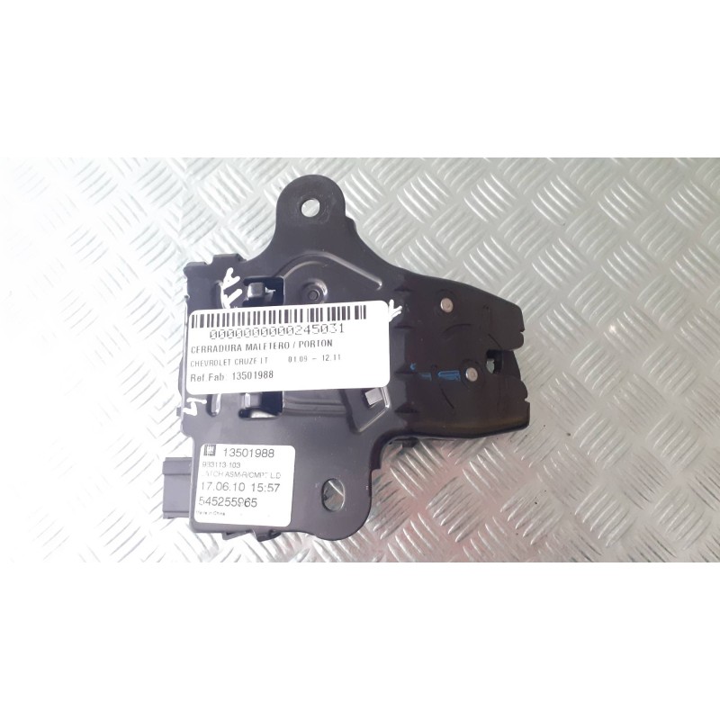 Recambio de cerradura maletero / porton para chevrolet cruze lt referencia OEM IAM 13501988 545255965 963113103