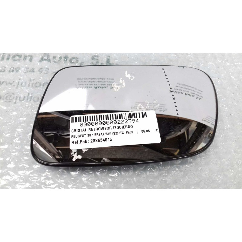 Recambio de cristal retrovisor izquierdo para peugeot 307 break/sw (s2) sw pack referencia OEM IAM 232634015  ELECTRICO