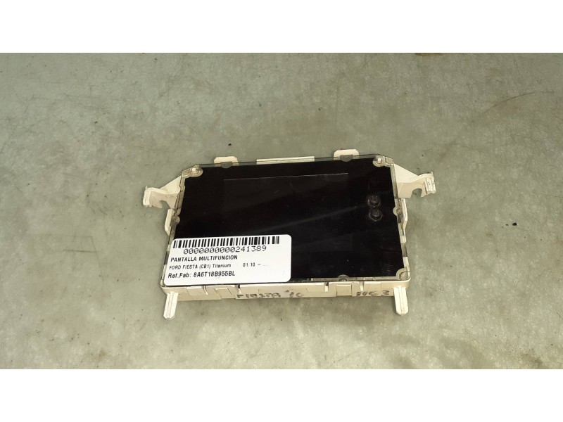 Recambio de pantalla multifuncion para ford fiesta (cb1) titanium referencia OEM IAM 8A6T18B955BL VP8A6F10A855D FOMOCO