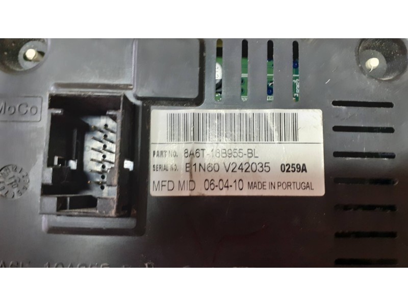 Recambio de pantalla multifuncion para ford fiesta (cb1) titanium referencia OEM IAM 8A6T18B955BL VP8A6F10A855D FOMOCO
