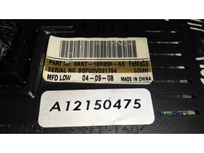 Recambio de pantalla multifuncion para ford fiesta (cb1) titanium referencia OEM IAM 8A6T18B955AE FOMOCO B5F00V031784