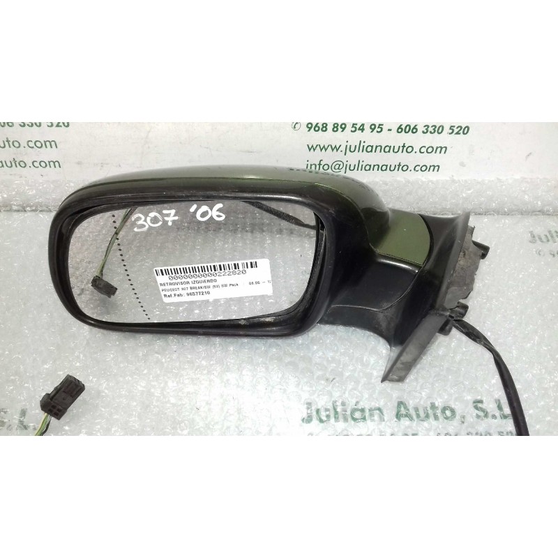 Recambio de retrovisor izquierdo para peugeot 307 break/sw (s2) sw pack referencia OEM IAM 96577210  ELECTRICO