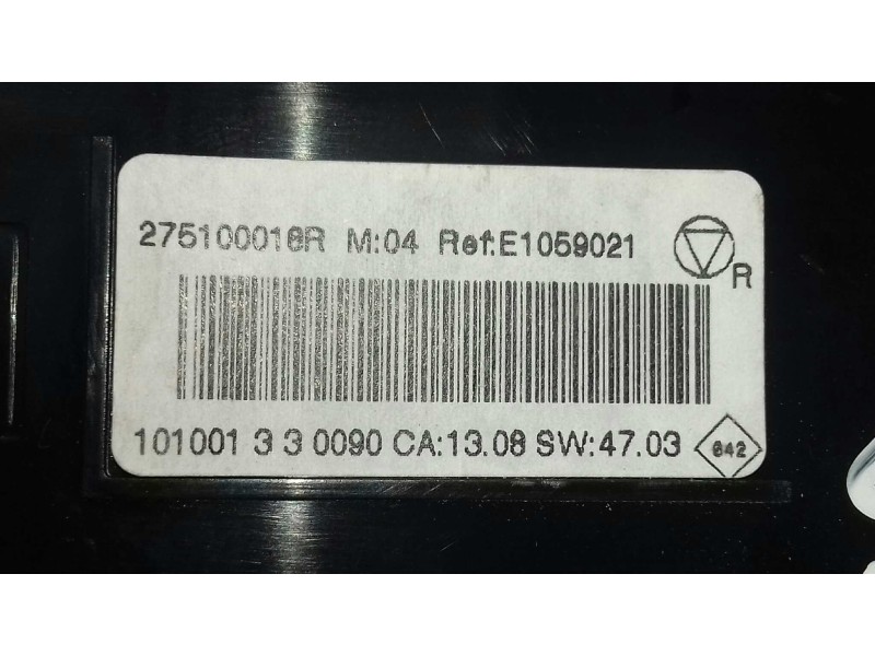Recambio de mando climatizador para renault fluence dynamique referencia OEM IAM 275100018R E1059021 VALEO