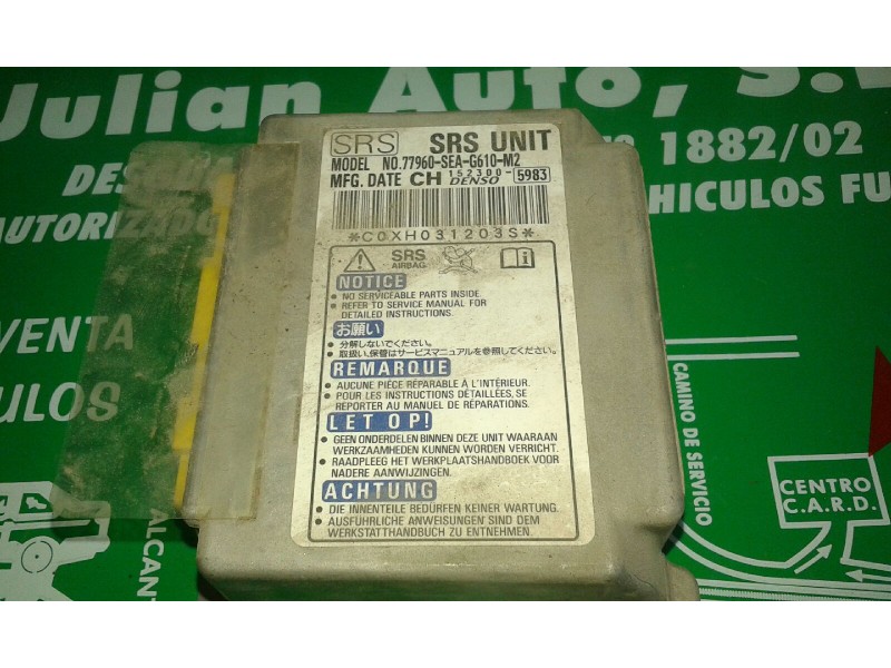 Recambio de centralita airbag para honda accord berlina (cl/cn) 2.0 comfort referencia OEM IAM 77960-SEA-G610-M2 CH152300 