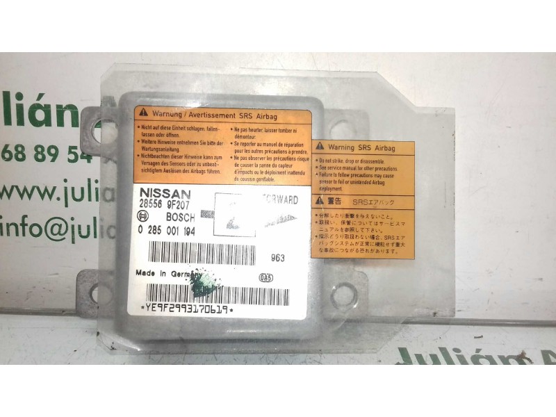 Recambio de centralita airbag para nissan primera berlina (p11) 2.0 navigation referencia OEM IAM 0285001194 285569F207 BOSCH
