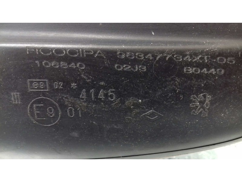 Recambio de retrovisor derecho para peugeot 307 (s1) xr referencia OEM IAM 96347734XT PP916070 ELECTRICO