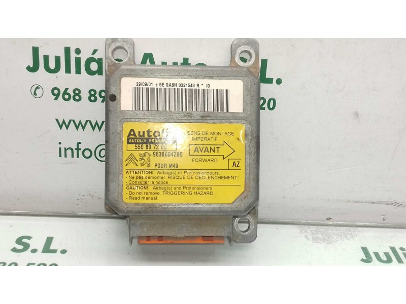 Recambio de centralita airbag para peugeot partner (s1) break referencia OEM IAM 9638604280 550897200 AUTOLIV