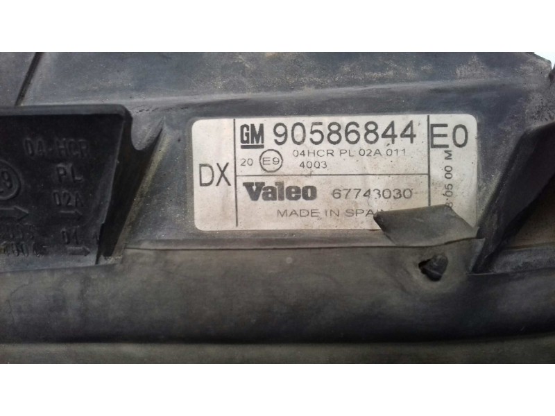 Recambio de faro izquierdo para opel vectra b berlina básico (1999) referencia OEM IAM 90586844  