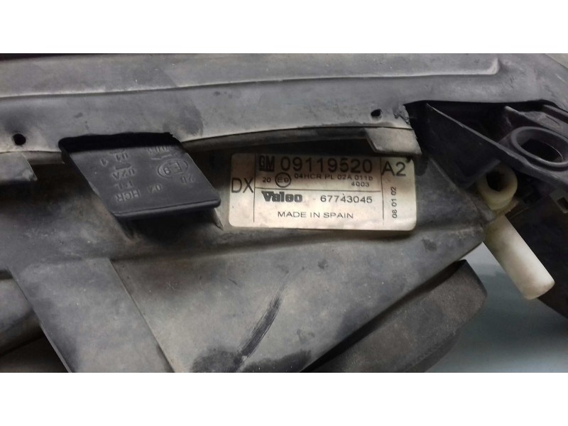 Recambio de faro derecho para opel vectra b berlina básico (1999) referencia OEM IAM 09119520  