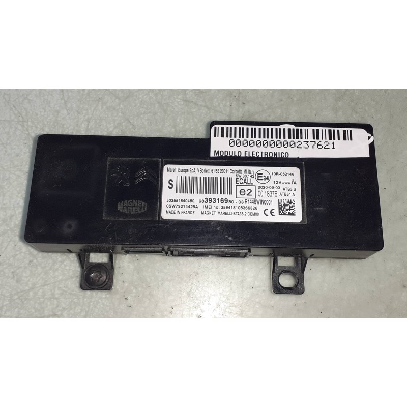 Recambio de modulo electronico para peugeot 3008 allure referencia OEM IAM 98393169 10R052146 