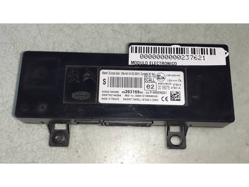 Recambio de modulo electronico para peugeot 3008 allure referencia OEM IAM 98393169 10R052146 