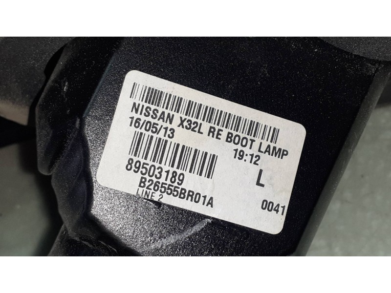 Recambio de piloto trasero izquierdo interior para nissan qashqai (j10) acenta referencia OEM IAM 89503189 B26555BR01A 