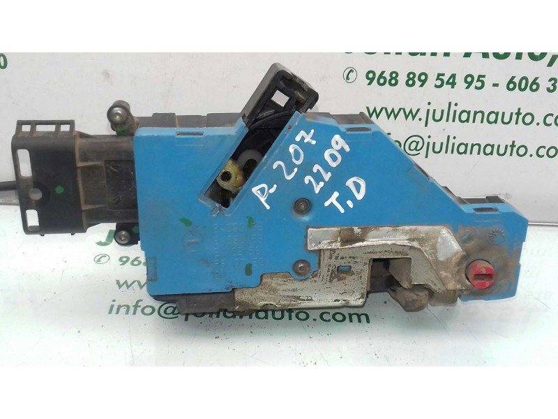 Recambio de cerradura puerta trasera derecha para peugeot 207 confort referencia OEM IAM 24097816 24095816 VALEO