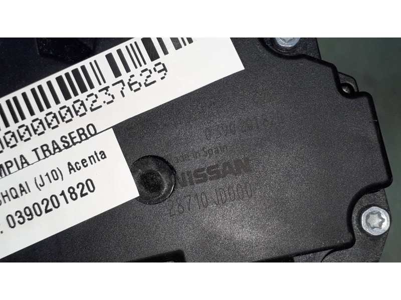 Recambio de motor limpia trasero para nissan qashqai (j10) acenta referencia OEM IAM 0390201820 28710JD000 BOSCH