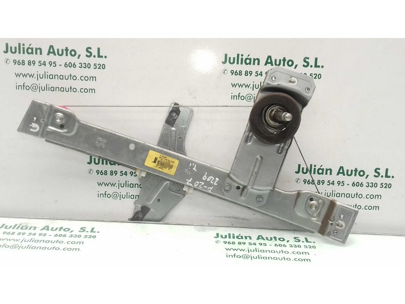 Recambio de elevalunas trasero izquierdo para peugeot 207 confort referencia OEM IAM 51894F 9650768180 MANUAL