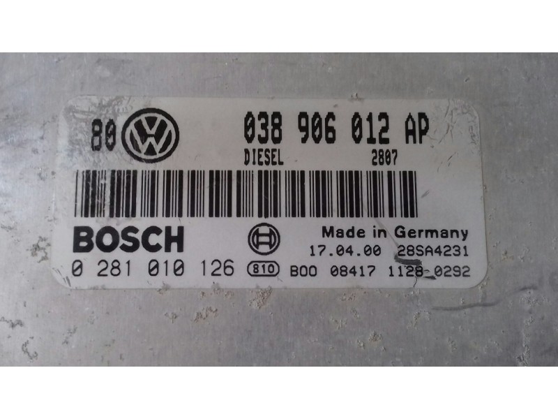 Recambio de centralita motor uce para volkswagen golf iv berlina (1j1) básico referencia OEM IAM 038906012AP 038906012 028101012 Recambio de centralita motor uce para volkswagen golf iv berlina (1j1) básico referencia OEM IAM 038906012AP 038906012 028101012